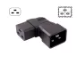 Preview: C19 to C20 angled mains adapter, YL-3318L-1 IEC 60320-C19/20 angled sideways, right/left